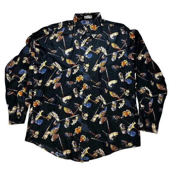 The Suit Club Cotton Large Men Fishing Outdoor Button Down Casual - Picture 1 of 5